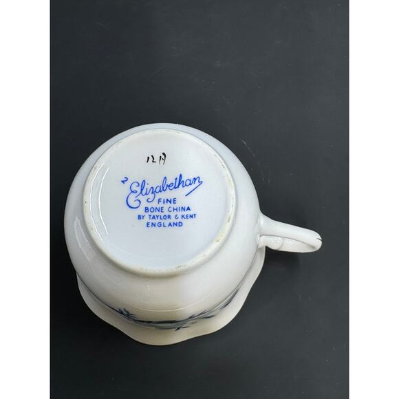 Elizabethan fine bone china, Taylor and Kent, England, Blue and white floral - Picture 14 of 14